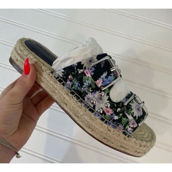 Rebecca Minkoff Multicolor Floral Jodi Studded Espadrille Sandals, Size 6 (US) - Picture 3 of 6